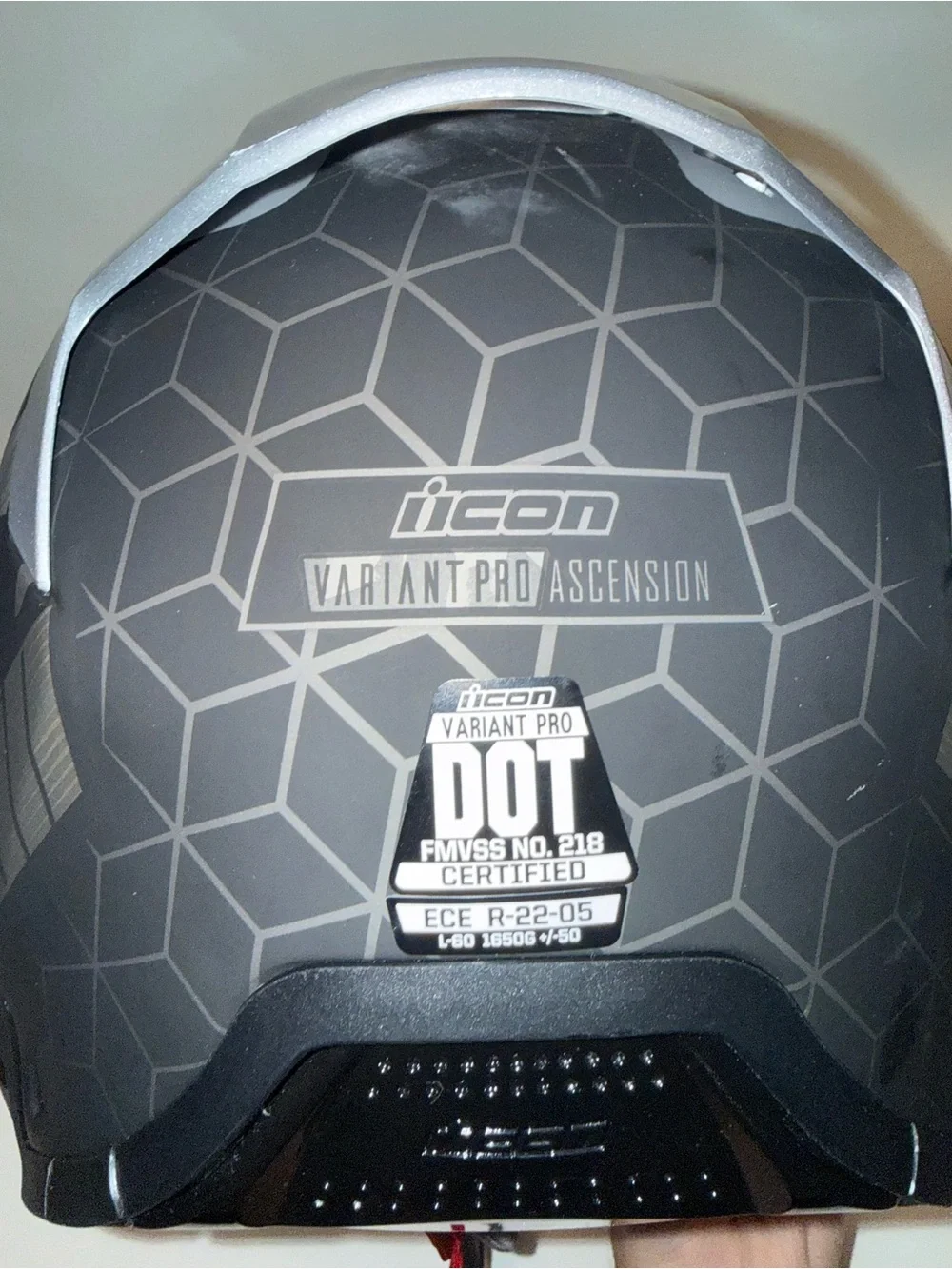 Icon Silver Dual-Purpose Motorcycle Helmet with Clear Visor